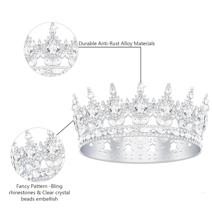 Queen Crown Birthday Crowns for Women, Birthday Girl Sash, Birthday Tiara for Women Set, Princess Rhinestone Birthday Girl Headband Birthday Gifts for Women, Sweet Happy Accessories