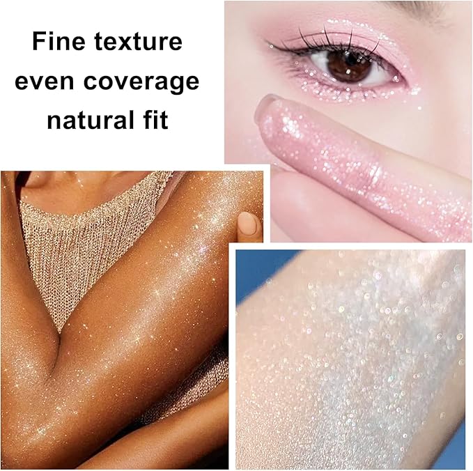 Holographic Body Glitter Spray 10g, Multicolor Sparkle Mist for Hair, Face Body, Long-Lasting Festival Makeup Glitter, Rave Party Shimmer Powder, DIY Craft Costume Glitter