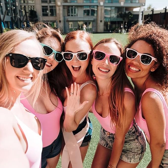 Pibupibu Neon Colors Party Favor Supplies Unisex Sunglasses Pack of 8