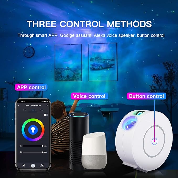 Galaxy Projector for Bedroom, Star Projector Galaxy Light, Smart APP&Voice Control, Northern Lights Projector, Nebula Lamp, Night Light Projector for Room Decor, Christmas Gifts for Grandkids Teens