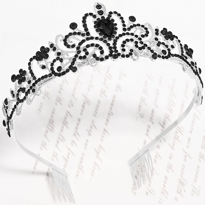 TAROSE Crowns for Women and Girls, Queen Crystal Gold Silver Tiaras with White Rhinestone and Combs, Goddess Crown for Wedding Bride Birthday Princess Bridal Shower Hair Accessories for Women