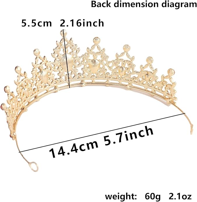 Crown Tiara for Women Queen Crown Rhinestone Wedding Crowns Birthday Tiara Women's Hair Accessories Costume Party Halloween Decor Prom Gifts