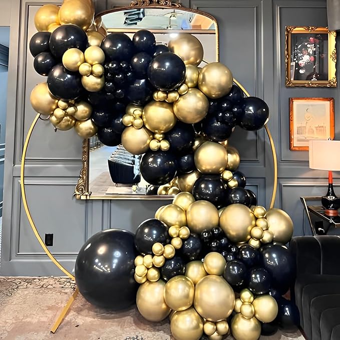 90pack Black Balloons Different Size 18/12/10/5 Inch Black Balloon Garland Arch Kit for Graduation, Wedding, Birthday, New Year, Baby Shower, Anniversary, Holiday Party Decorations