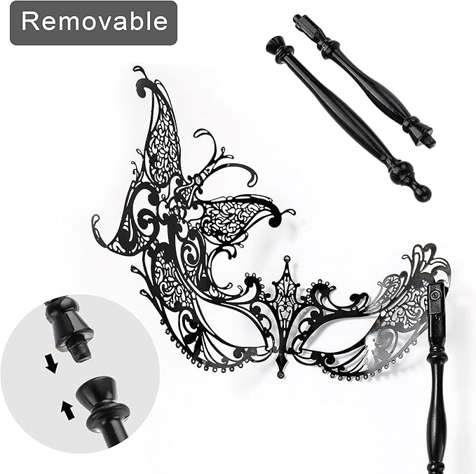 YU FENG Venetian Masquerade Mask for Women Couples Besties-Prom,Balls,Mardi Gras,Halloween and Parties Costume Mask