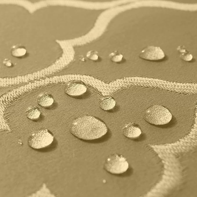 Jacquard Tablecloth Flower Pattern Polyester Table Cloth Spill Proof Dust-Proof Table Cover for Kitchen Dining Tabletop Decoration (Rectangle, 60" x 102" (8-10 Seats),Gold)