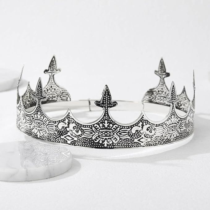 King Crown for Men Crowns Tiara for Birthday Party Costume
