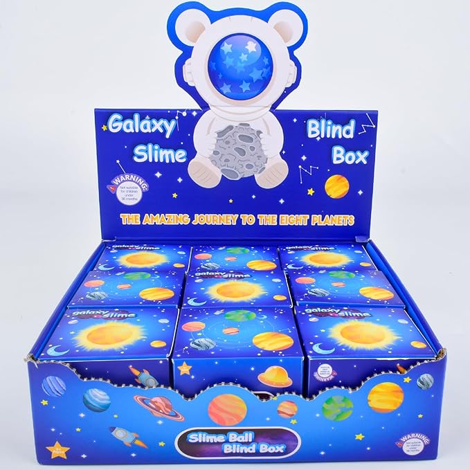 Galaxy Slime Party Favors, 9 Pack Planet Galaxy Slime Balls for Kids - Stretchy & Non-Sticky, Mess-Free, Classroom Reward, Birthday Gifts, Party Supplies, Sensory Anxiety Relief Toys for Girls Boys