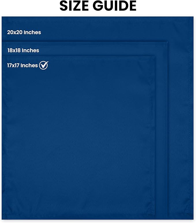 Utopia Home [24 Pack, Royal Blue] Cloth Napkins 17x17 Inches, 100% Polyester Hemmed Edges, Washable and Reusable Ideal for Parties, Weddings and Dinners