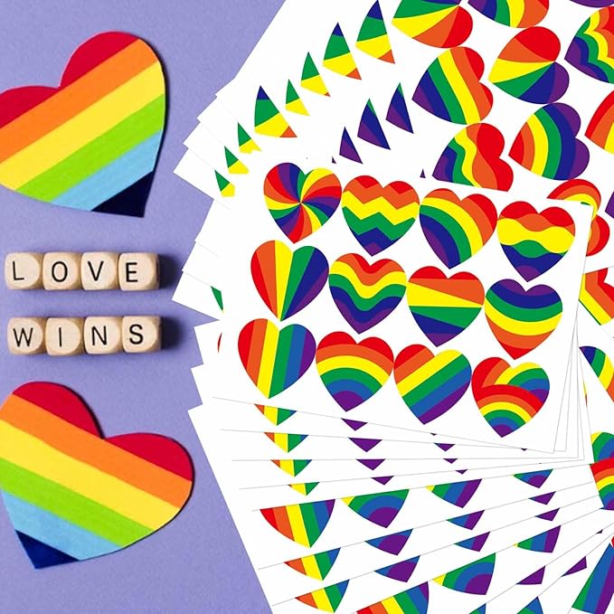 288 PCS Pride Stickers, LGBTQ Stickers, Rainbow Sticker Gay Bi Trans Lesbian Pride Stuff, LGBT Rainbow Mixed Sticker, LGBT Gift
