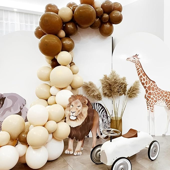 Brown Balloons, 66pack 12inch Brown Latex Party Balloons for Graduation, Teddy Bear Themed Party, Wedding, Birthday, Bridal Shower, Baby Shower, Gender Reveal Party Decorations