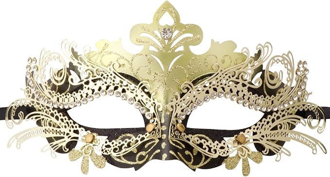 Coddsmz Couple Masquerade Mask Set - Venetian & Mardi Gras Mask for Women & Men