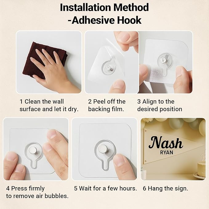 Personalized Canvas Baby Name Banner, Custom Nursery Pennant Flag Wall Decor for Kids Room Bedroom, Customizable Name Canvas Pennant Banner Sign, Boho Nursery Decor, Birthday Baby Shower Wedding Gifts