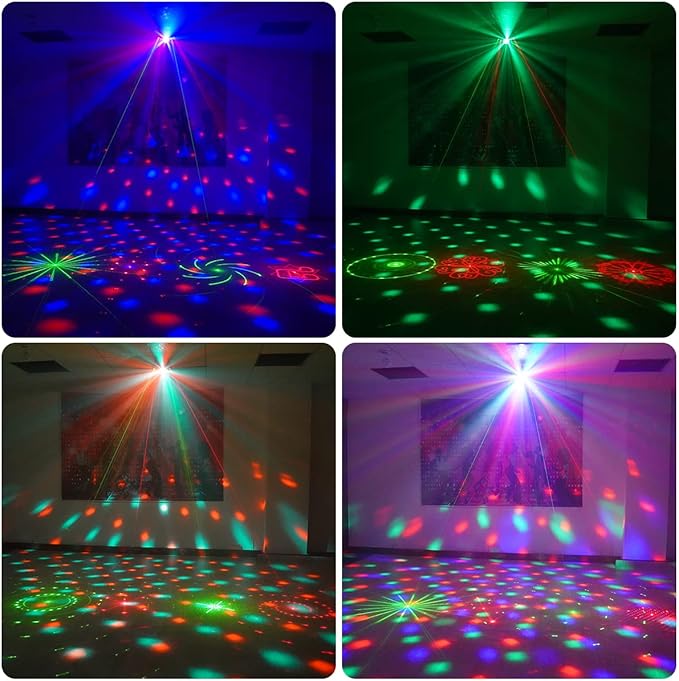 Dj Party Disco Ball Light Support DMX512 and Sound Activated, BUCLHOZ LED Stage Strobe Lighting for Parties Indoor Dance Floor Birthday Rave Bar Karaoke KTV Xmas Christmas Wedding Show Club