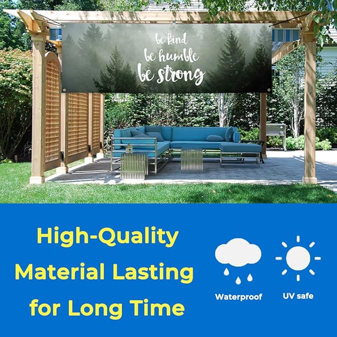 Personalized Custom Banner for Indoor/Outdoor Custom Banners and Signs with Photo or Text Customized Gifts for Christmas Birthday Parties Ornament (6' X 2')