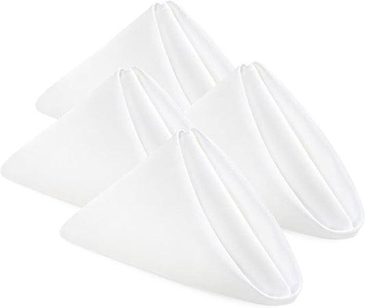 Utopia Home [60 Pack, White] Cloth Napkins 17x17 Inches, 100% Polyester Hemmed Edges, Washable and Reusable Ideal for Parties, Weddings and Dinners