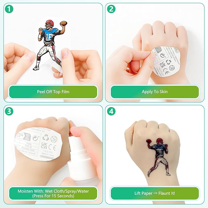 350+ Kids Themed Designs Temporary Tattoos for Boys - Individually Wrapped, Glow in the Dark, Waterproof Fake Tattoos - Multiple Themes: Dinosaur, Animal, Truck, Ocean, Baseball, Soccer, Sports, Car