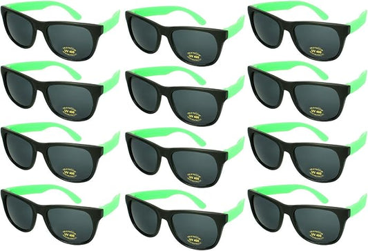 EDGEIWEAR 80s Neon Party Sunglasses for Adult Party Favors with CPSIA certified-Lead(Pb) Content Free
