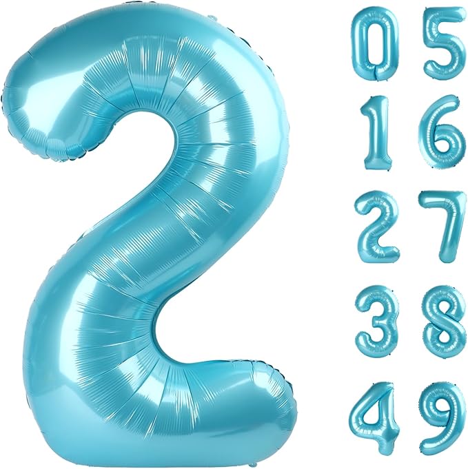 Pearl Blue number balloon 2026