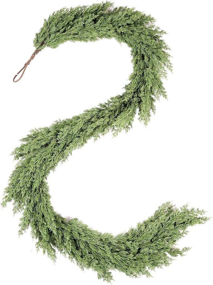 WBHome Real Touch Pinus Garland for Christmas Holiday Seasonal Outdoor/Indoor Home Decor, 6FT Long