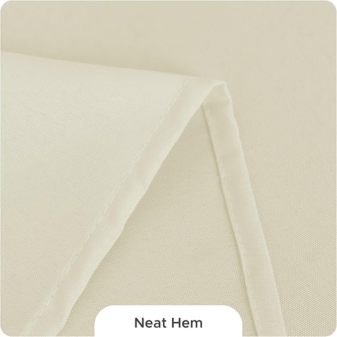 Fitable 8 Pack Round Tablecloths: Stain Resistant Wrinkle Free Circle Table Clothes, Washable Reusable Polyester Table Covers for Wedding Party Birthday Banquet Reception(Ivory, 70 Inch)