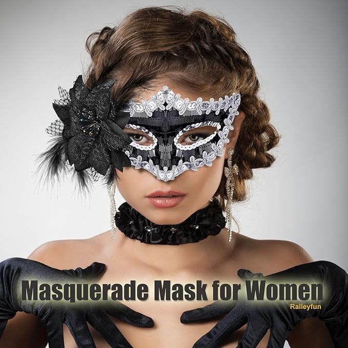 Couple Masquerade Masks for Women Men Venetian Masks for Halloween Carnival Costume Party Prom Ball