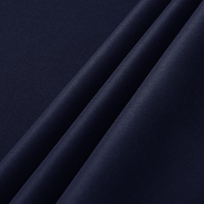 sancua 2 Pack Navy Tablecloth 60 x 84 Inch, Rectangle 4 Feet Table Cloth - Stain and Wrinkle Resistant Washable Polyester Table Cover for Dining Tables, Buffet Parties and Camping