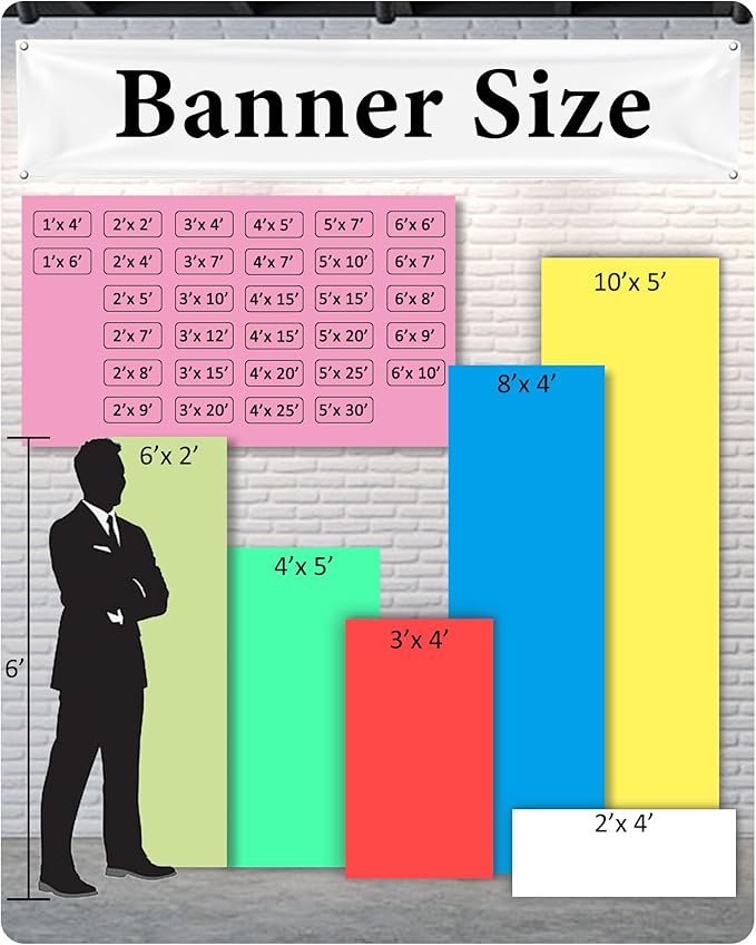 Custom Vinyl Banners and Signs Customize for Business Outdoor, Personalized Banner Customize with Text Logo for Parties Graduation, Customized Banner Decoration for Birthday Wedding Event 2'x9'