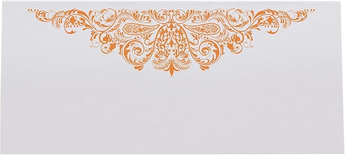 Paisley Place Cards, Orange (Choose Color), Set of 60, Pre-cut and Scored - Wedding, Party, Dinner, and Special Events - Made in the USA