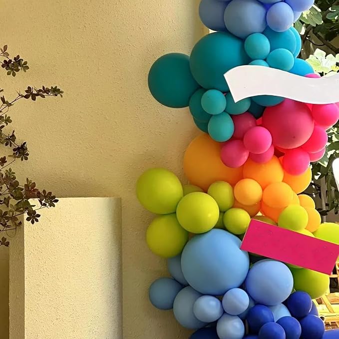Balloons, 66pack 12inch Assorted Color Rainbow Latex Party Balloons for Wedding, Birthday, Graduation, Bridal Shower, Baby Shower, Gender Reveal, Anniversary Party Decorations