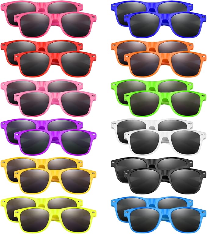 Kids Sunglasses Neon Glasses Kids Party Favors Bulk Bag Fillers Gift for Beach Pool Birthday Party Supplies