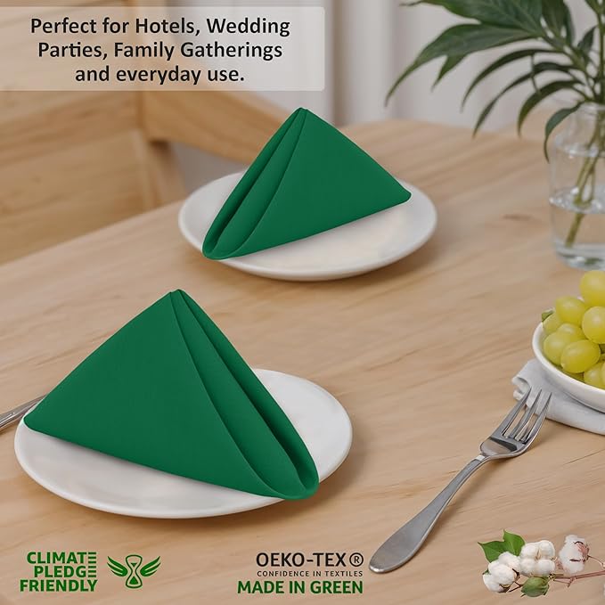 Ruvanti Cloth Napkins Set of 6, 18x18 Inches, 100% Cotton, Washable, Soft & Absorbent, Perfect for Wedding, Christmas, ‎Thanksgiving Dinners - Amazon