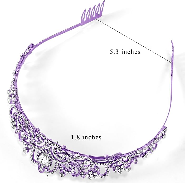 TAROSE Crowns for Women and Girls, Queen Crystal Gold Silver Tiaras with White Rhinestone and Combs, Goddess Crown for Wedding Bride Birthday Princess Bridal Shower Hair Accessories for Women