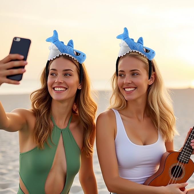 Shark Headband, Shark Fin Headband Fish Hairdband Shark Costume Headpiece for Halloween Birthday Party For Animal Cosplay Cute Party Headwear Halloween Cosplsy Costume