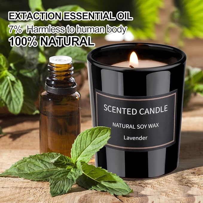 Christmas Candle Set, Holiday Scented Candle Soy Candles for Home Scented Christmas Gifts for Women Men Holiday Candle Aromatherapy Candles Gift