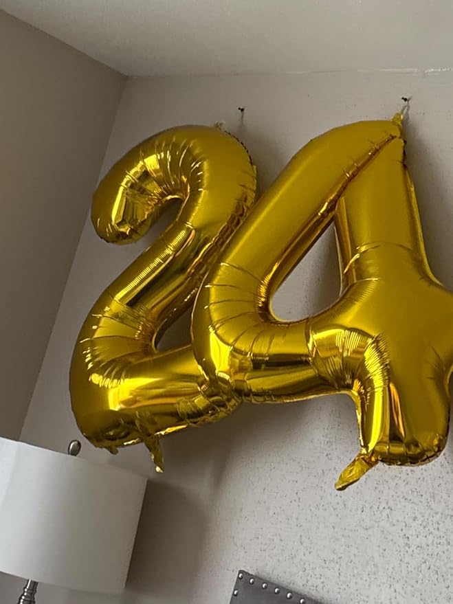 Smlpuame 40 inch Number Balloon 0-9 Gold Large Number 23 Balloons for Birthday Party Celebration Decorations Supplies