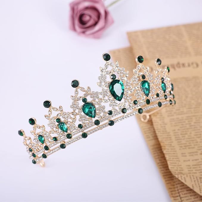 Princess Tiara and Crown for Women Wedding Tiaras for Bridal girls Tiaras and Crystal Crowns Rhinestone Headband Metal Hair Accessories for Costume Birthday Party Prom Gifts