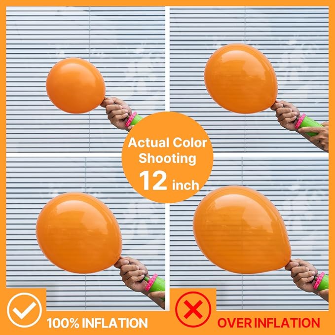 PartyWoo Orange Balloons 100 pcs 12 Inch Pumpkin for Thanksgiving Fall Balloons Halloween Little Cutie Baby Shower Birthday Graduation Party Decorations Orange-Y9