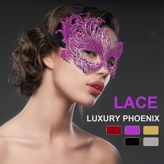 Masquerade Masks for Women Men Couple Lace Eye Mask for Venetian Carnival Halloween Party Ball Prom Costume Mardi Gras