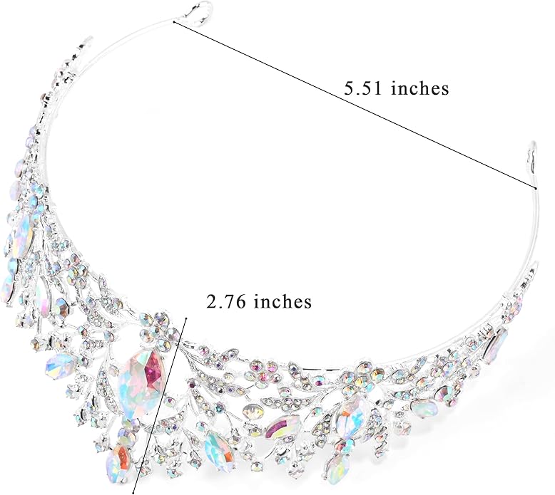 TAROSE Crowns for Women and Girls, Queen Crystal Gold Silver Tiaras with White Rhinestone and Combs, Goddess Crown for Wedding Bride Birthday Princess Bridal Shower Hair Accessories for Women