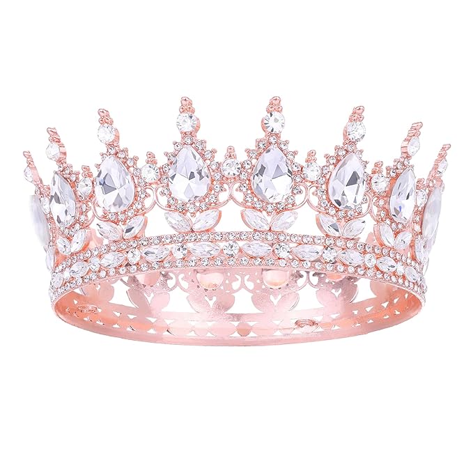 Queen Crown for Women Crystal Tiara for Girl Rhinestone Wedding Headband for Bride Hair Accessories for Costume Birthday Party Prom Gifts