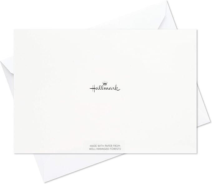 Hallmark Thank You Cards Assortment, Artistic Black and White (24 Cards with Envelopes for Baby Showers, Wedding, Bridal Showers, All Occasion)