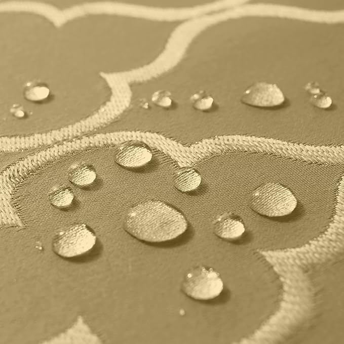 SASTYBALE Autumn Glow Damask Jacquard Tablecloth - 52x52 Inch Square/Round (2-4 Seats) - Water Resistant, Wrinkle-Free Durable Fabric - Fall Thanksgiving & Christmas Daily Table Cover