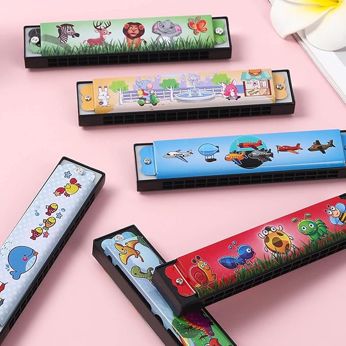 Harmonica for Kids Birthday Party Favor, 24Pcs Kids Harmonica Toy Gift, 16 Holes Toddler Harmonicas, Party Favors for Goodie Bags