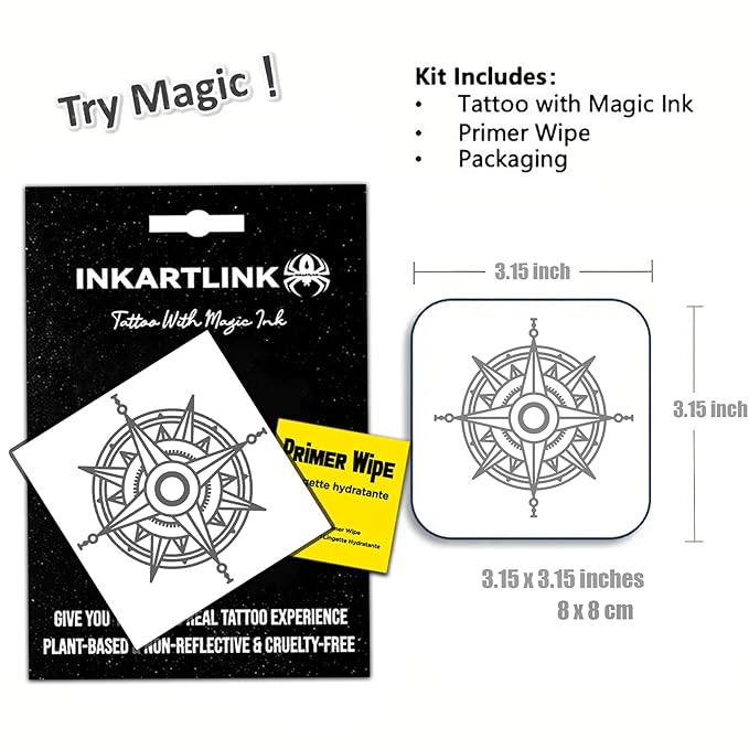 INKARTLINK Semi Permanent Tattoo, Temporary Tattoo, Star Arrow, Waterproof, Kid