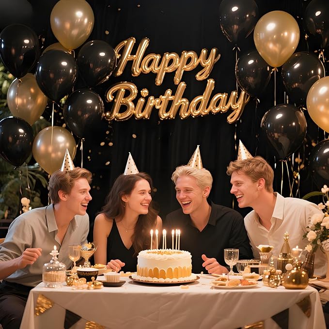 KAWKALSH Black Balloon 110pcs, 12 Inch Thickened Latex Party Balloons Helium Bright Color for Birthday Baby Shower Wedding Party Supplies Arch Garland Decoration