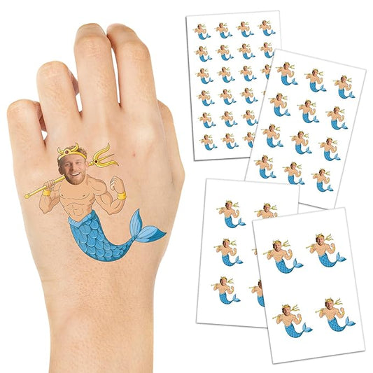 Custom Temporary Tattoos Personalized Face Tattoos with Name Party Favors for Wedding Birthday Christmas Pride Medical Alert
