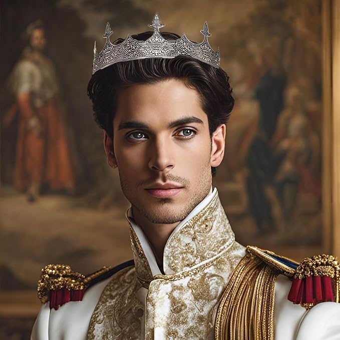 King Crown for Men Crowns Tiara for Birthday Party Costume