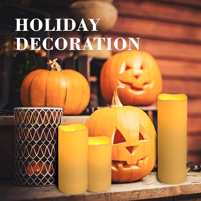 24-Pack LED Flameless Candles with Remote Control -Remote flameless Candles- Timer Candles -3D Flame, for Halloween Christmas Parties,Wedding,Home,Gift and Special Occasions(Three Sizes)