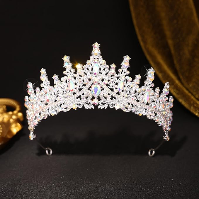 Tiara for Women Crystal Queen Crowns Rhinestone Princess Tiaras for Girl Wedding Headband for Bride Hair Accessories for Halloween Costume Birthday Party Prom Mother's Gifts