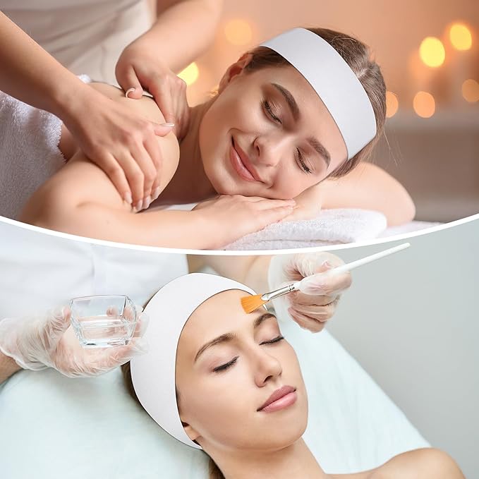200 PCS Disposable Hairband for Women, Non-woven Fabric Spa Headband for Makeup, Travel, Securing Hair during Facial